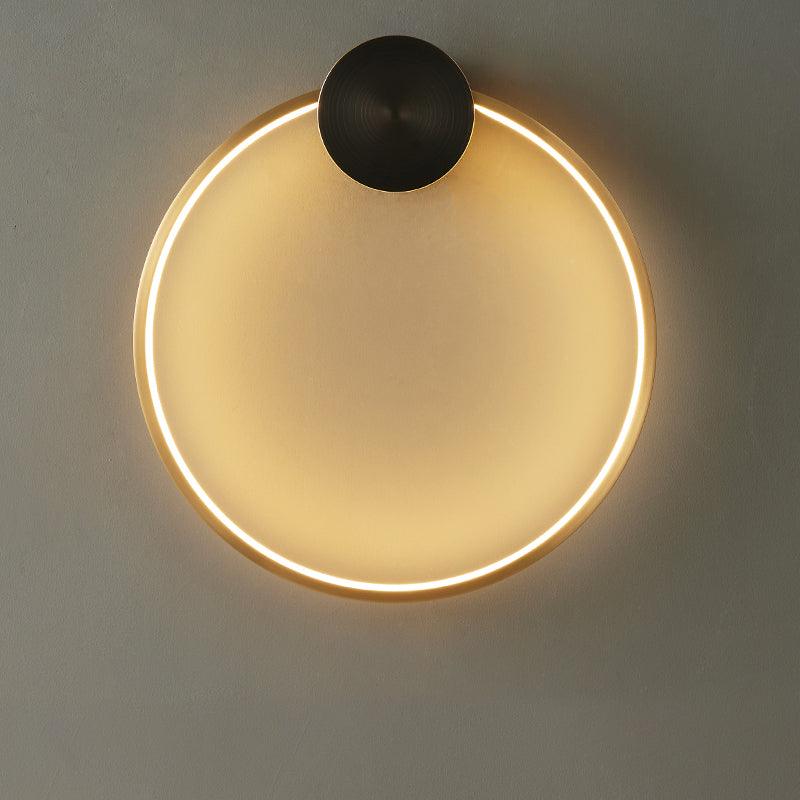 Minimalist Modern Circular LED Wall Sconce Round Ring Bracket Light Fixture