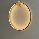 Minimalist Modern Circular LED Wall Sconce Round Ring Bracket Light Fixture