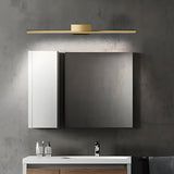 Minimalist Modern Gold Brass LED Bathroom Vanity Light Linear Cylinder Wall Mounted Sconce