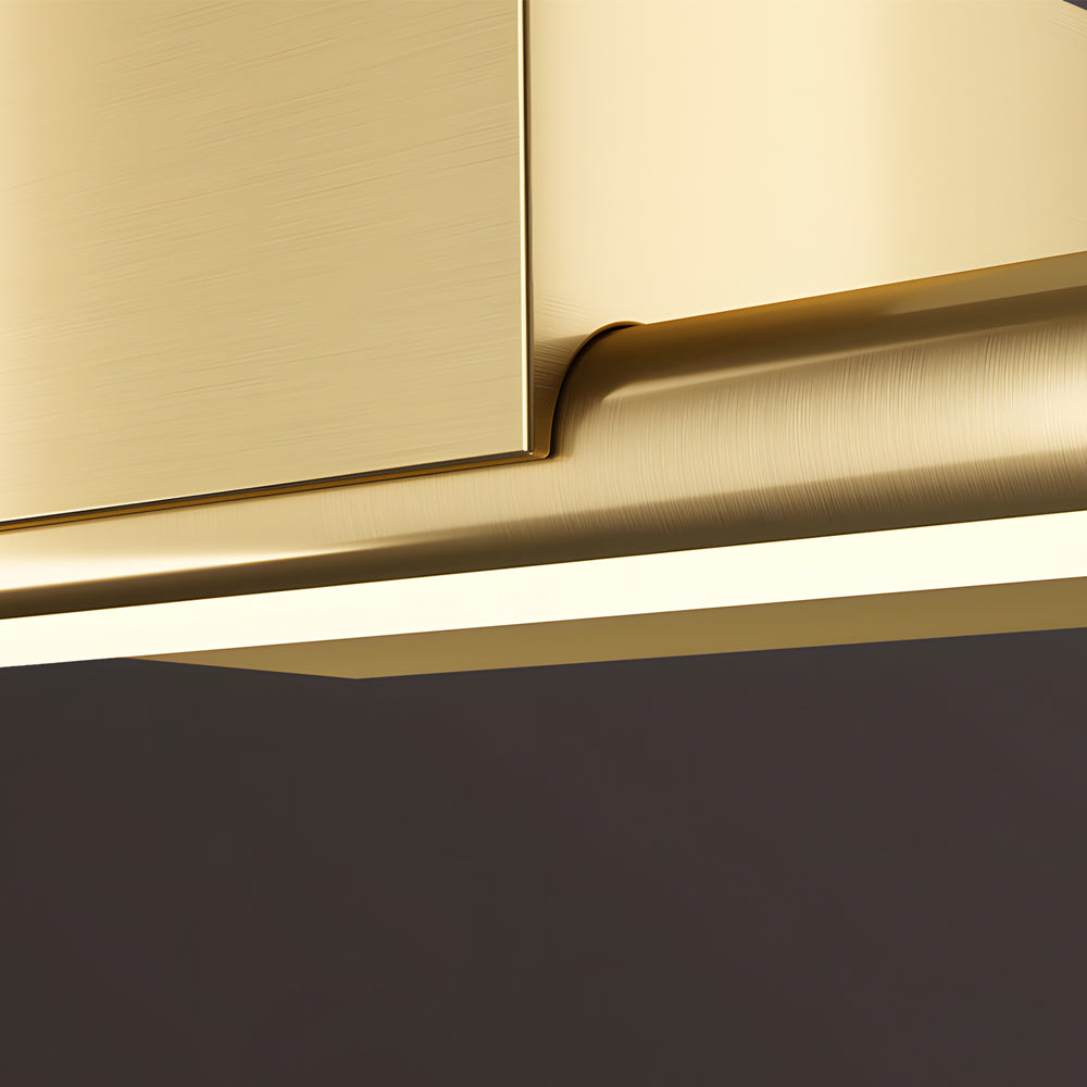 Minimalist Modern Gold Brass LED Bathroom Vanity Light Linear Cylinder Wall Mounted Sconce