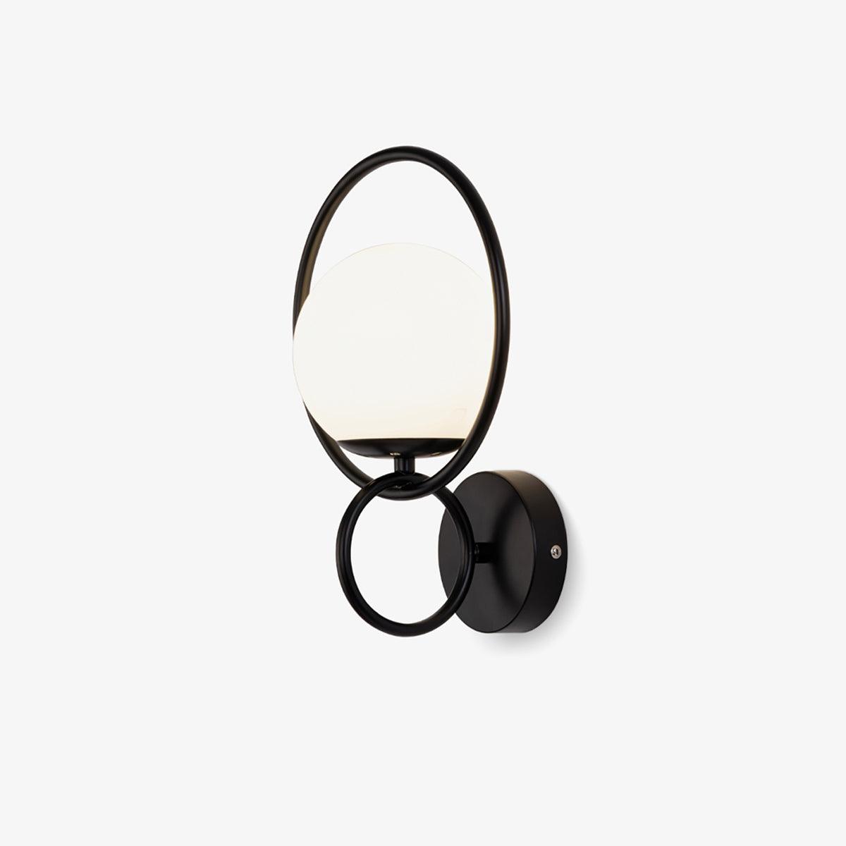 Minimalist Modern Sphere Glass Globe Wall Sconce with Metal Bracket Set of Two