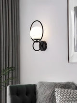 Minimalist Modern Sphere Glass Globe Wall Sconce with Metal Bracket Set of Two