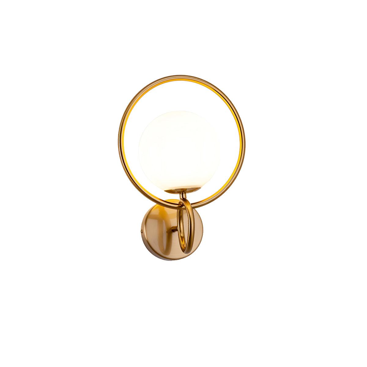 Minimalist Modern Sphere Glass Globe Wall Sconce with Metal Bracket Set of Two