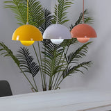 Minimalist Nordic Flowerpot Pendant Light Metal Mushroom Hanging Lamp for Dining Room and Bedroom