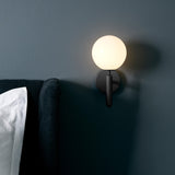 Minimalist Nordic Glass Wall Light Modern Brass Sconce for Bedroom and Living Room