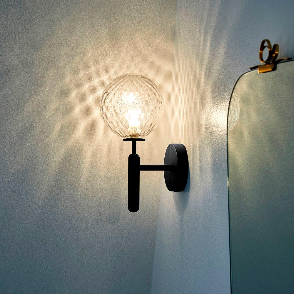 Minimalist Nordic Glass Wall Light Modern Brass Sconce for Bedroom and Living Room