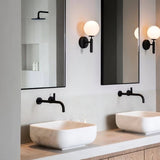 Minimalist Nordic Glass Wall Light Modern Brass Sconce for Bedroom and Living Room