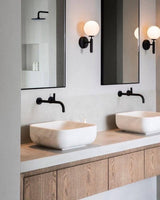 Minimalist Nordic Glass Wall Light Modern Brass Sconce for Bedroom and Living Room