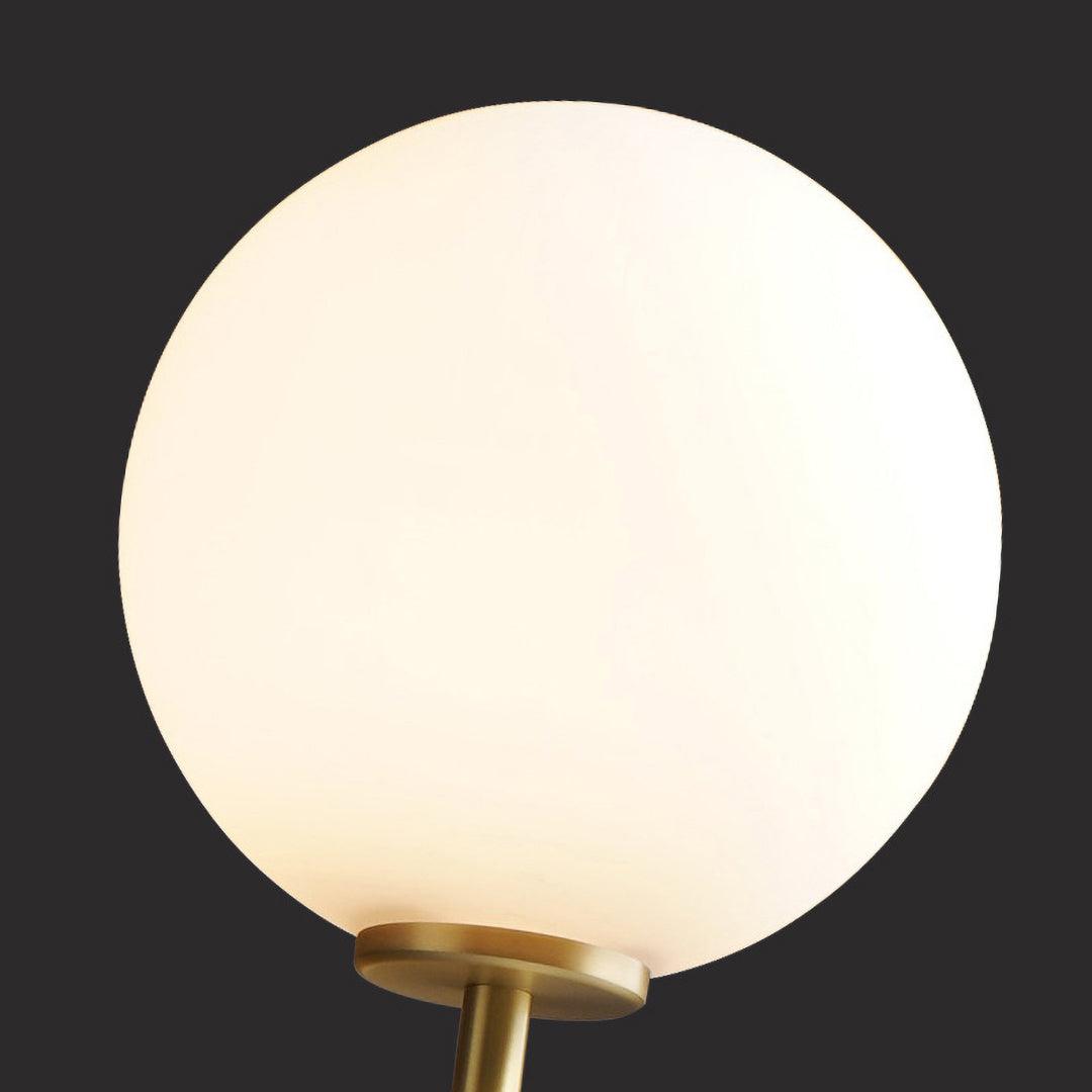 Minimalist Nordic Glass Wall Light Modern Brass Sconce for Bedroom and Living Room