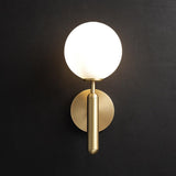 Minimalist Nordic Glass Wall Light Modern Brass Sconce for Bedroom and Living Room