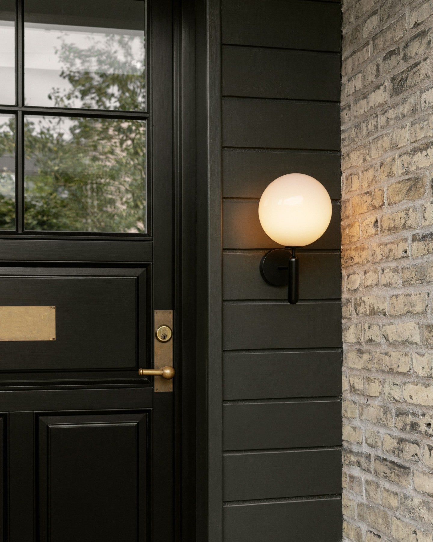Minimalist Nordic Glass Wall Light Modern Brass Sconce for Bedroom and Living Room
