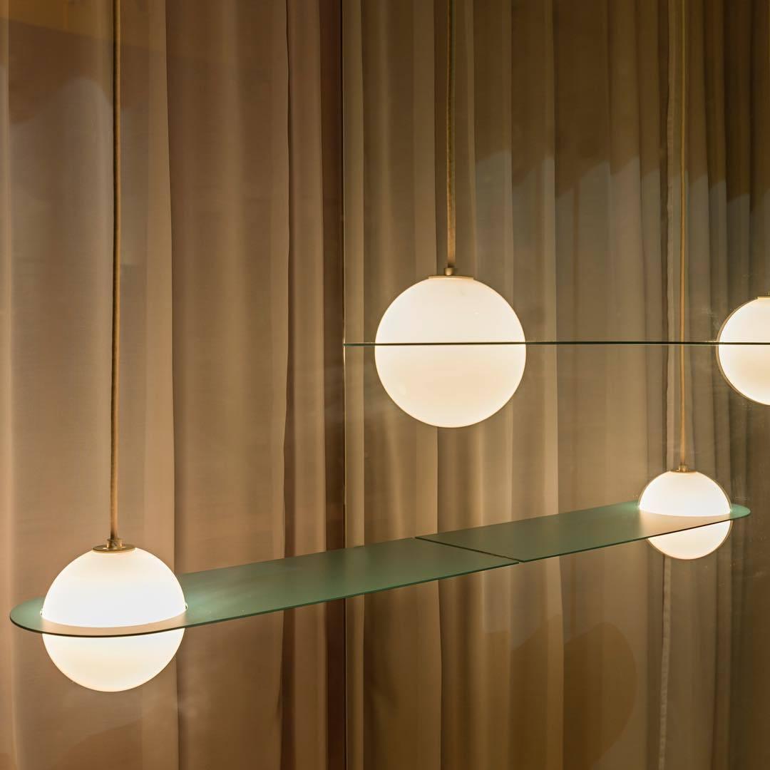 Minimalist Orbion Black Sphere Pendant Light Modern Geometric Glass Droplight