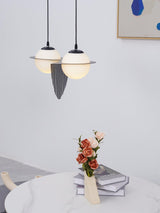 Minimalist Orbion Black Sphere Pendant Light Modern Geometric Glass Droplight
