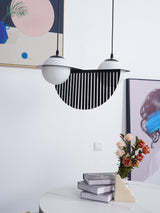Minimalist Orbion Black Sphere Pendant Light Modern Geometric Glass Droplight