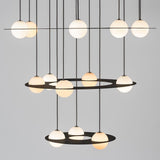 Minimalist Orbion Black Sphere Pendant Light Modern Geometric Glass Droplight