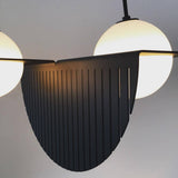 Minimalist Orbion Black Sphere Pendant Light Modern Geometric Glass Droplight