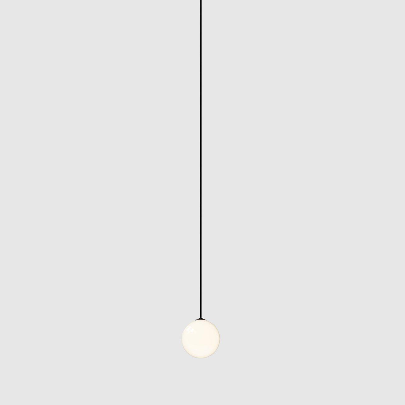 Minimalist Orbion Black Sphere Pendant Light Modern Geometric Glass Droplight