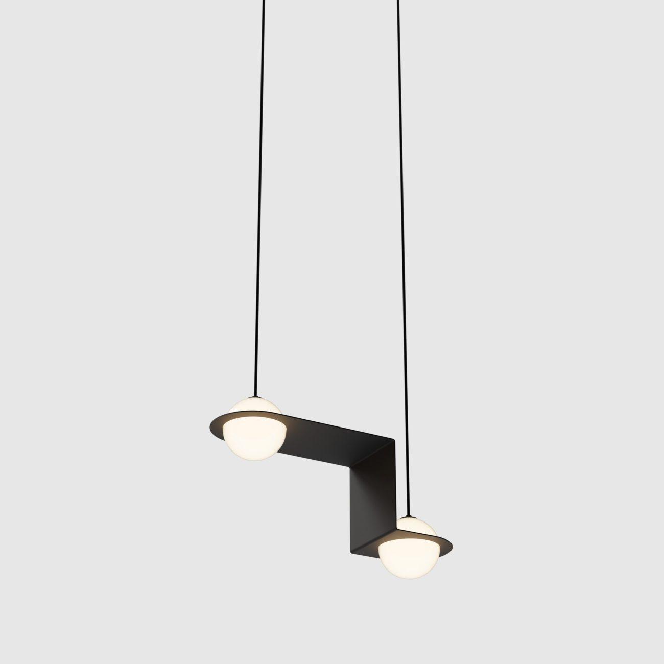 Minimalist Orbion Black Sphere Pendant Light Modern Geometric Glass Droplight