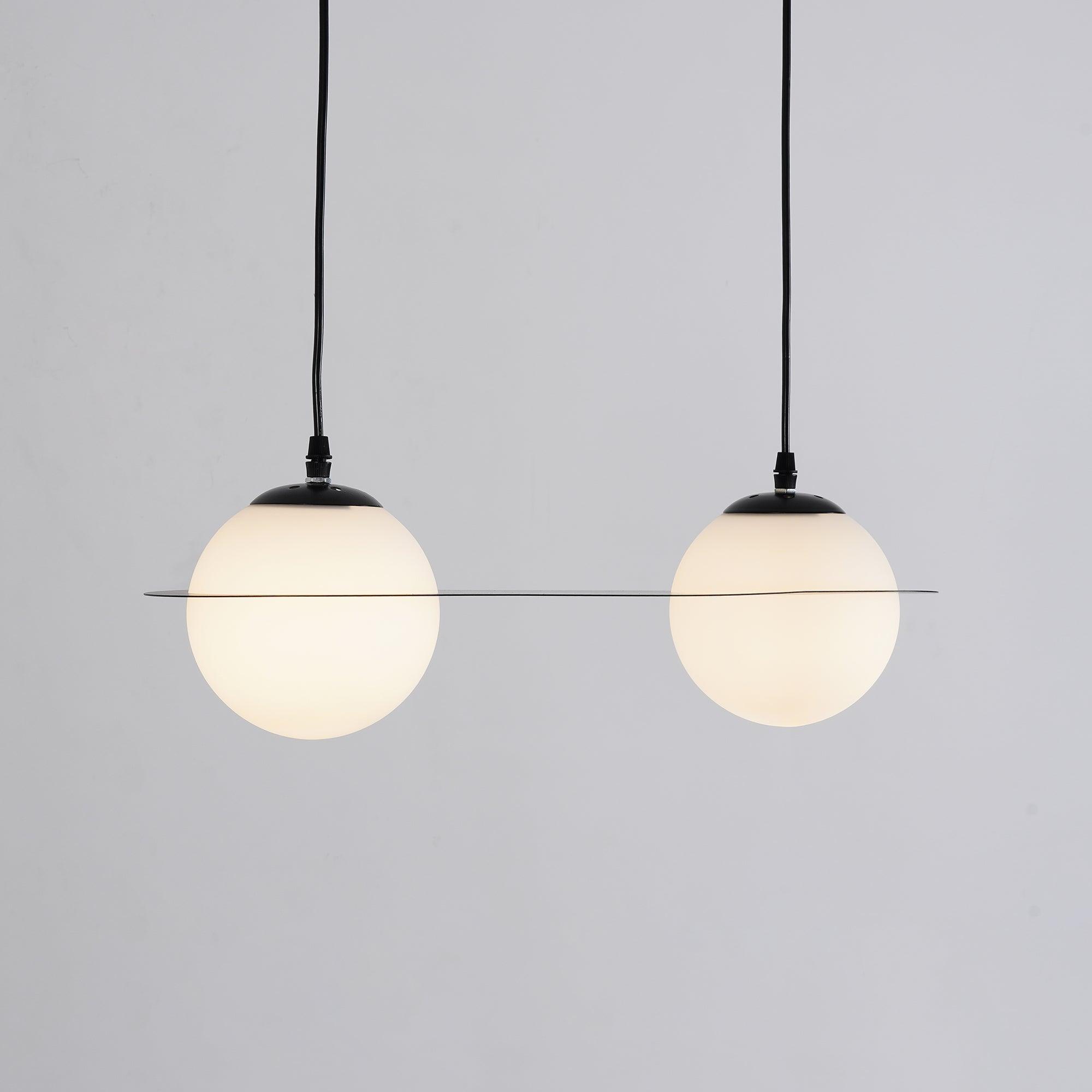 Minimalist Orbion Black Sphere Pendant Light Modern Geometric Glass Droplight