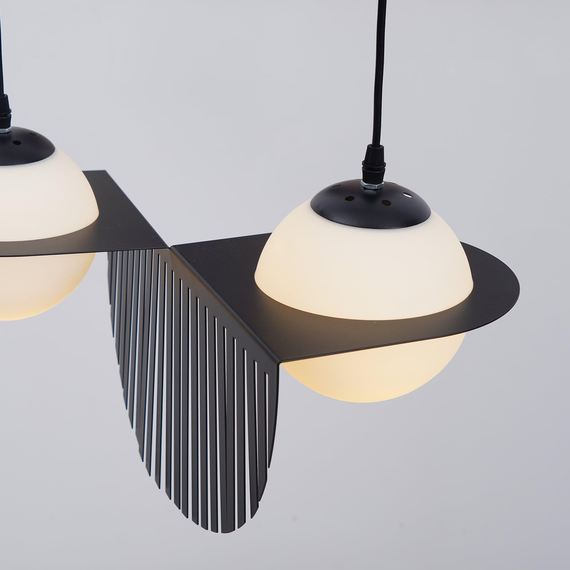 Minimalist Orbion Black Sphere Pendant Light Modern Geometric Glass Droplight