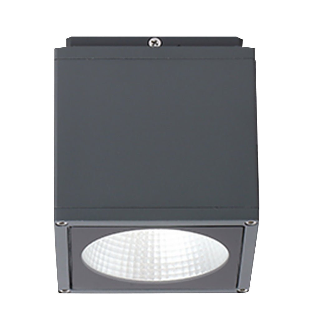 Square Outdoor LED Flush Mount Ceiling Light IP65 Waterproof Exterior Downlight for Villa Balcony