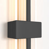Minimalist Rectangular LED Wall Sconce Modern Acrylic Gold Black Postmodern Bedside Lamp for Living Room