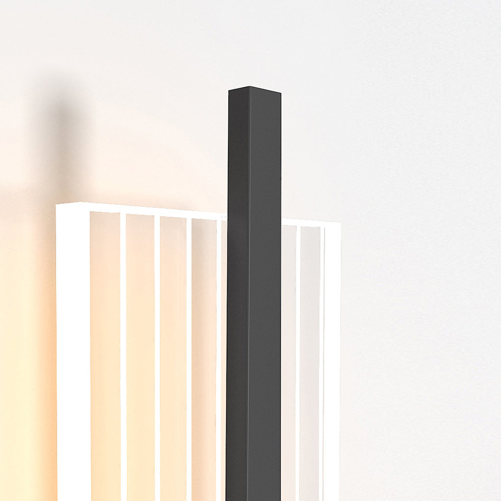 Minimalist Rectangular LED Wall Sconce Modern Acrylic Gold Black Postmodern Bedside Lamp for Living Room