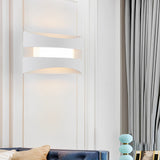 Minimalist Rectangular LED Wall Sconce Modern Nordic Bedside Lighting Fixture White or Brown Finish