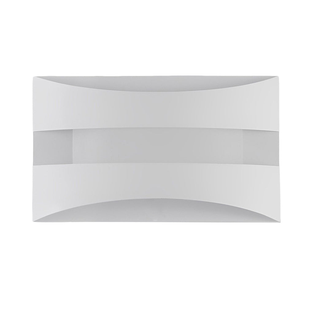 Minimalist Rectangular LED Wall Sconce Modern Nordic Bedside Lighting Fixture White or Brown Finish