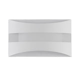 Minimalist Rectangular LED Wall Sconce Modern Nordic Bedside Lighting Fixture White or Brown Finish