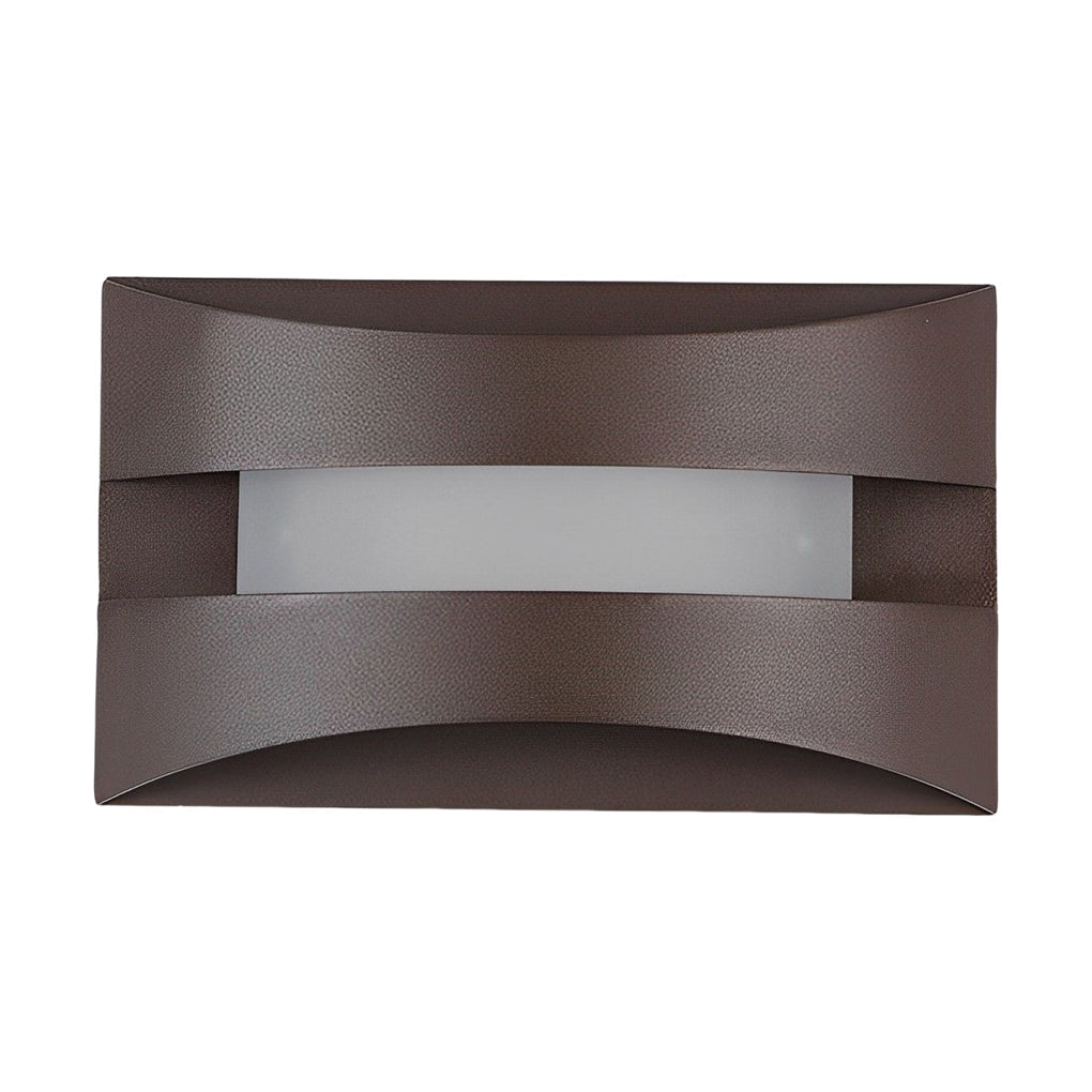 Minimalist Rectangular LED Wall Sconce Modern Nordic Bedside Lighting Fixture White or Brown Finish