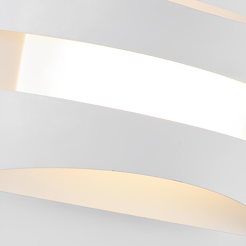 Minimalist Rectangular LED Wall Sconce Modern Nordic Bedside Lighting Fixture White or Brown Finish