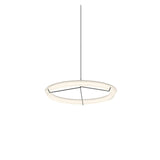 Minimalist Ring Nodes LED Hanging Lamp Adjustable Circular Pendant Fixture for Dining Areas