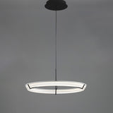 Minimalist Ring Nodes LED Hanging Lamp Adjustable Circular Pendant Fixture for Dining Areas