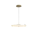 Minimalist Ring Nodes LED Hanging Lamp Adjustable Circular Pendant Fixture for Dining Areas