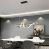 Minimalist Strip LED Kitchen Island Pendant Light Dimmable Nordic Dining Room Hanging Lamp