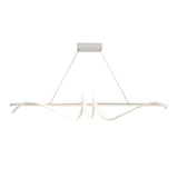 Minimalist Strip LED Kitchen Island Pendant Light Dimmable Nordic Dining Room Hanging Lamp