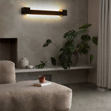 Minimalist Ultra Thin Rotatable Linear LED Wall Lamp in Black Finish for Bedside Decor