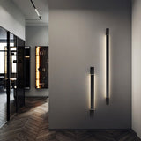 Minimalist Ultra Thin Rotatable Linear LED Wall Lamp in Black Finish for Bedside Decor