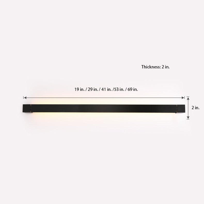 Minimalist Ultra Thin Rotatable Linear LED Wall Lamp in Black Finish for Bedside Decor