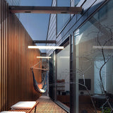 Modern Gray Waterproof Outdoor LED Chandelier for Patio Garden and Courtyard Aisle Lighting