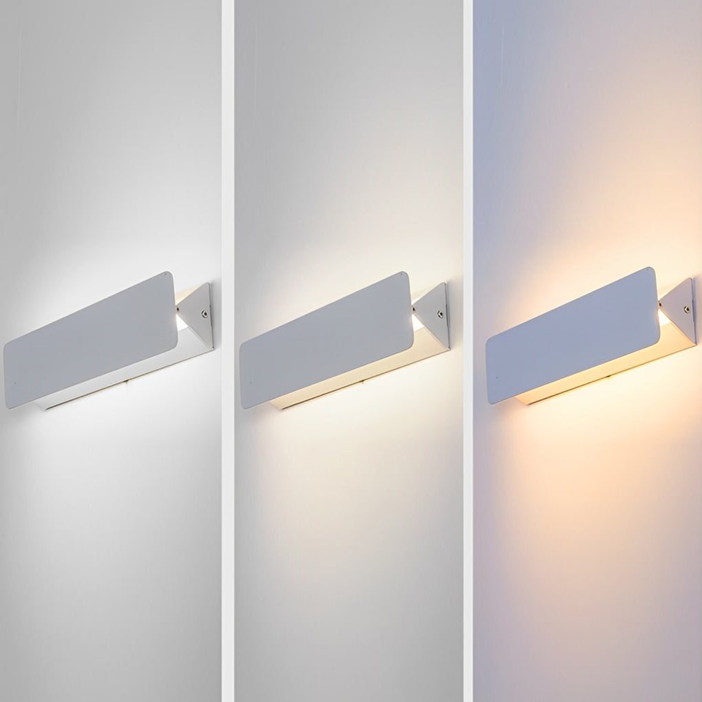 Minimalist White LED Strip Wall Lamp with 270 Degree Adjustable Rotation for Modern Interior