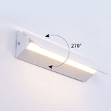 Minimalist White LED Strip Wall Lamp with 270 Degree Adjustable Rotation for Modern Interior