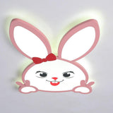 Creative Bunny Shape LED Flush Mount Ceiling Light for Nursery and Kids Bedroom