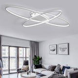 Modern LED Overlapping Oval Ceiling Light Contemporary Flush Mount Fixture