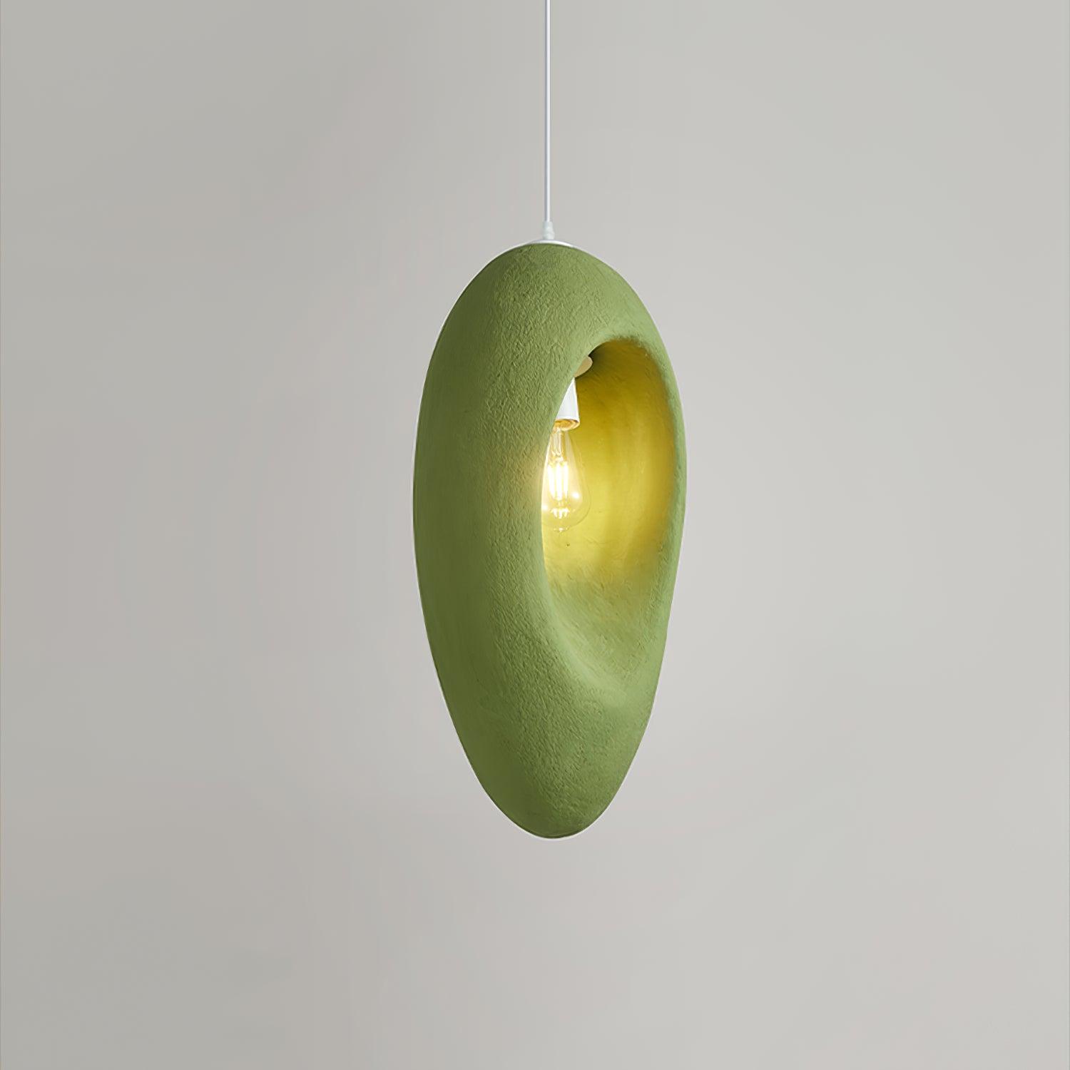 Mizuko Green Teardrop Hanging Lamp Modern Polystyrene Decorative Pendant Light