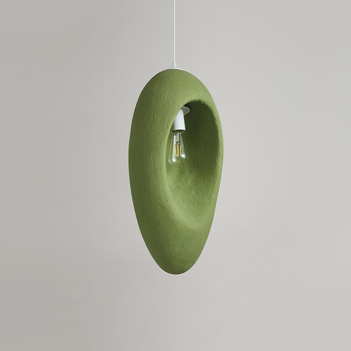 Mizuko Green Teardrop Hanging Lamp Modern Polystyrene Decorative Pendant Light