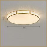 Modern Nordic Copper LED Flush Mount Ceiling Light with Geometric Acrylic Shade
