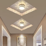 Modern LED Drum Flush Mount Ceiling Light with Geometric Hollow Design for Hallways and Entryways