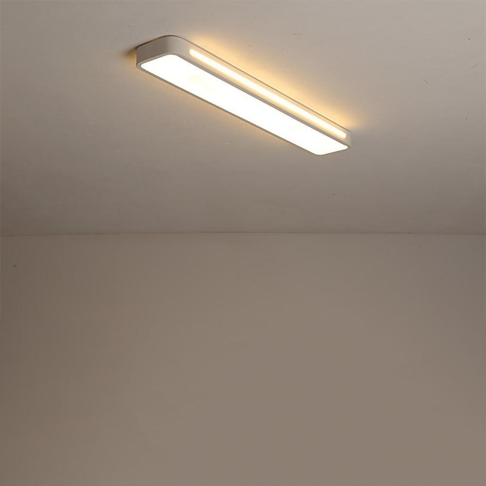 Modern Minimalist Geometric Rectangular LED Flush Mount Ceiling Light for Kitchen and Living Room